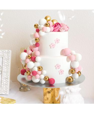 Astaron 32-Piece Pink Gold Cake Topper Set | Mini Balloons & Rabbit Decorations for Weddings Baby Parties & Birthdays - Buy Online on GoSupps.com