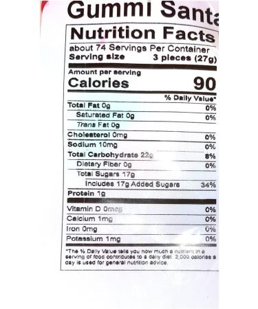 Vidal Santa Gummy Sweet Bulk Bag Sweets 2 kg of Christmas Festive Goodness - American Sweets - Gluten Free Fat Free -Tasty Fruity and Chewy - Gluten Free Fat Free - Buy Online on GoSupps.com