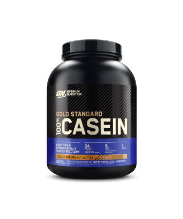 Optimum Nutrition Casein Powder Chocolate Peanut Butter 4 Pound
