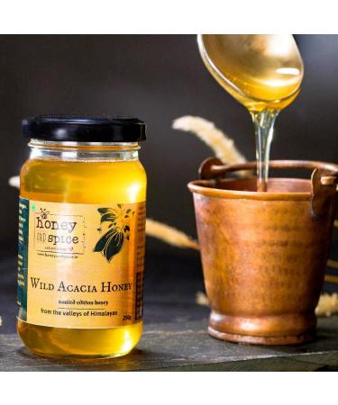 Honey and Spice Wild Acacia Honey from the Valleys of Himalayas with No Added Sugar & Preservatives 250 Gm - Buy Online on GoSupps.com