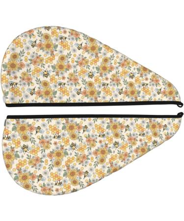 Hair Towel Wrap - Quick Drying Towel Turban with Button | Hippie Bee Honeycomb - Buy Online on GoSupps.com