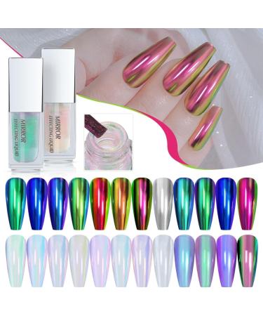 CAOQAO New Nail Beauty Liquid Powder Powder Nonfading Powder Liquid Powder Fairy Powder Manicure 5ml Gel Base Coat And Top Coat (H One Size) 1 count (Pack of 1) H - Buy Online on GoSupps.com