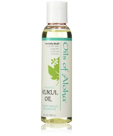 Oils of Aloha - Hawaii Kukui Nut Oil with Tropic Breeze Fragrance  4 oz