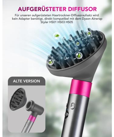 2024 Portable Hair Diffuser Attachment for Dyson Airwrap HS05 HS03 HS01 - Enhance Your Styling Experience - Buy Online on GoSupps.com
