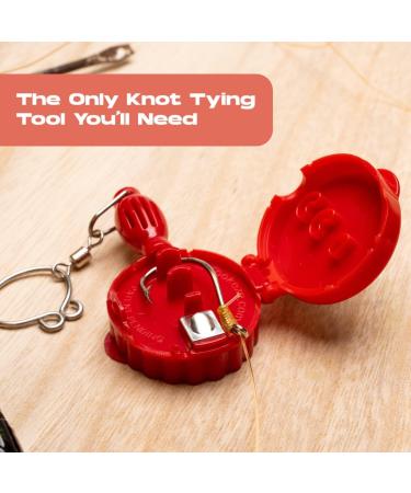 Hook-Eze Fishing Knot Tying Tool - Quick & Easy Fishing Line Tieing for Hooks - Red Fly Fishing Accessory - Buy Online on GoSupps.com