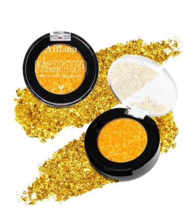 Afflano Ombre Paupi Res Jaune Paillet Fard Paupi Res Jaune Or Brillant Diamant Haute Pigmentation Yellow Eyeshadow Palette Maquillage Des Yeux Longue Dur E Surligneur De Paupi Res Scintillant