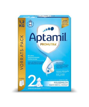 Aptamil Pronutra follow-on formula 2 after 6 months without palm oil with gentle Lactofidus process storage pack 1.2kg - Buy Online on GoSupps.com