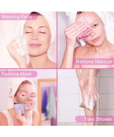 Soft Microfiber Face Cloths - 12 x 12 Inch, 6 Pack - Facial Cleansing Towels for Gentle Cleansing - Buy Online on GoSupps.com