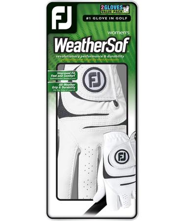 FootJoy Women's WeatherSof Golf Glove Pack of 2 - White Medium Left | 2 Pack Women's Golf Gloves - Buy Online on GoSupps.com