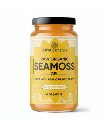 AFROCOSMETICS Raw Organic Sea Moss Gel Superfood Wildcrafted | Mango Pineapple Flavor (1)