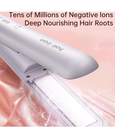 Portable Lavender Hair Straightener - Cordless Flat Iron with Adjustable Temperature for Travel & Short Hair - Buy Online on GoSupps.com
