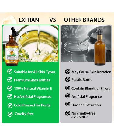 Vitamine E Huile Huile De Vitamine E 75 000 Ui 100% Naturel vitamine e Liquide Pure pour le Visage les Cheveux les Ongles et la Peau Anti- ge et Anti-rides Pour les Cicatrices et les Vergetures - Buy Online on GoSupps.com
