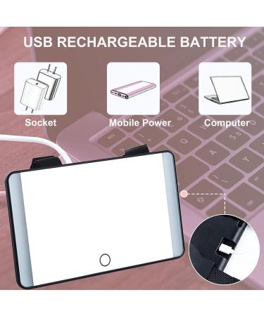 Rotating Lighted Makeup Mirror | LED Vanity Mirror for Car Visor | Dimmable Sunshade Mirror - Buy Online on GoSupps.com