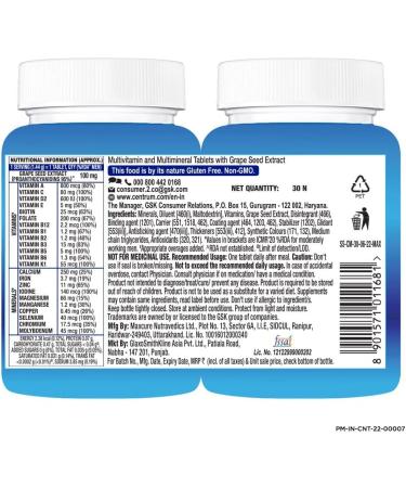 YANG Men Tablet World's No.1 Multivitamin with Grape seed extract Vitamin C & 21 other nutrients for Overall Health Strong Muscles & Immunity (Veg) 30s - Buy Online on GoSupps.com