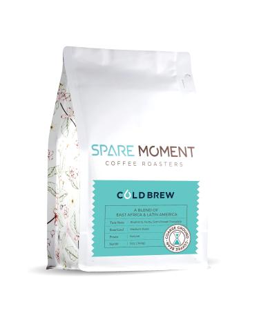 Spare Moment Cold Brew Coarse Ground Coffee Bean - 1st Place Best Cold Brew Competition in 2019- Cold Brew Blend- Medium Roast- Coarse Ground - 100% Arabica- 12oz Bag- Small Batch Roast in Brooklyn, NY Cold Brew (Coarse Gr