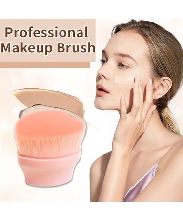 Flat Top Kabuki Foundation Makeup Brush - Pink Heart Shape Face Blush Brush for Flawless Application | International Shipping - Buy Online on GoSupps.com