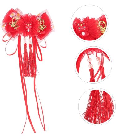 Beavorty chinese hair clip hanfu hair accessories festival hair clips child hairpins Hair clips China Asia hairpin barrettes for teens tassel Large ribbon issue card accessories - Buy Online on GoSupps.com