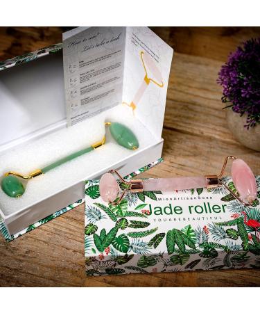 Buy 100% Natural Jade Roller & Facial Tools for Skin Care | Best Eye Roller for Puffy Eyes | Facial Self Care Kit for Women - International Shipping - Buy Online on GoSupps.com