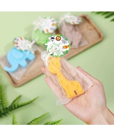 Woodland Baby Shower Soaps Favors Set - 4 Jungle Animal Shape Mini Soaps with Bags & Thank You Card | Perfect Kids Birthday Party Decor & Gifts - Buy Online on GoSupps.com