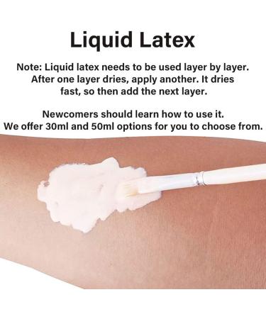 Liquid Latex 50ml Vulcanized Latex for Special Effects Makeup (ES) Halloween | Product for Realistic Monster or Zombie Special Effects | Professional Body Paint for Costumes C - Buy Online on GoSupps.com