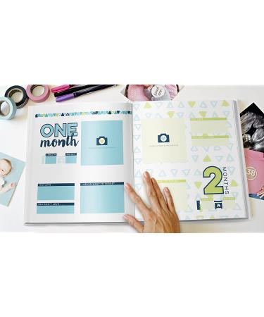 Bobee Baby Book  a photo scrapbook for boys milestone baby's first year memory book made simple adorable keepsake to document newborn through five years including adoption baby pictures single parent gifts baby journal for boy baby shower book album Blue - Buy Online on GoSupps.com