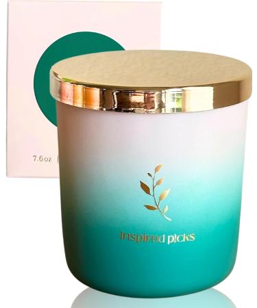 Gift for Men: 2 Candle Set - Blue Gold Waves & Sea Breeze Green Gold Leaf & Wood Sage | International Shipping Available - Buy Online on GoSupps.com