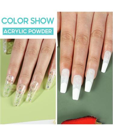 PEACECOLOR Acrylic Nail Kit 8G 2PC Clear White Acrylic Powder Set Professional Acrylic Nail Powder for Nail Acrylic Extension Nail Carving Long-Lasting No Nail Lamp Needed for Home DIY color 167 - Buy Online on GoSupps.com