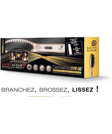 Buy Demeliss Mini Pro - 2 in 1 Heating Brush for Smoothing & Ripple | Compact & Lightweight | 200 C Ceramic Brush - Gold/Champagne | International Shipping Available - Buy Online on GoSupps.com