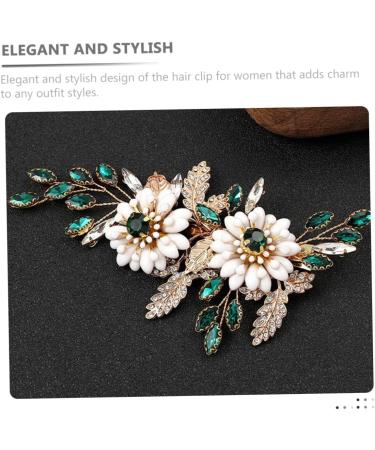 Healeved Hair Clip Floral Bridal Hairpiece Floral Bride Hair Comb Bridal Hairpins Hair Accessories for Women Flower Hair Women Hair Accessories Women Hairpin Bun Hair Flower Comb Metal - Buy Online on GoSupps.com