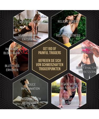 Fascia Ball Set 10cm & 8cm - Premium Massage Balls for Shoulder & Back Relief | Includes Free Video Booklet & Bag - Buy Online on GoSupps.com