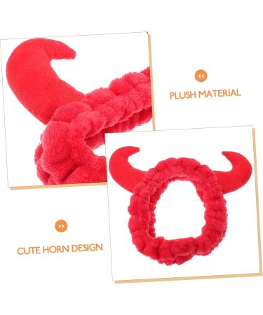 IWOWHERO Hair Band Headband Fluffy Spa Headbands Headband Face Washing Headbands Women Cartoon Facial Headbands for Women Trumpet Hair Ties Spa Hair Bands Miss Make up Red Accessories Plush One Size Red - Buy Online on GoSupps.com