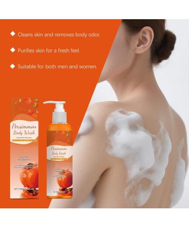  ZHJZGS Persimmon Body Wash - Natural Odor Removal Body Wash 100ML / 3.38FL.OZ gentle unisex formula for all skin areas deep cleansing and odor control (5PCS) - Buy Online on GoSupps.com