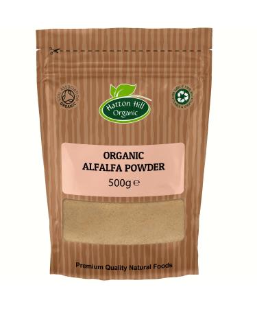 Organic Alfalfa Grass Powder 500g by Hatton Hill Organic - Free UK Delivery