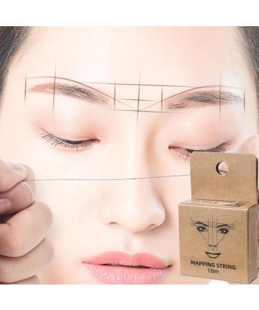 Brow Mapping String Brown Eyebrow Mapping | Pre-Inked Eyebrow Mapping String Thread for Makeup Marking Symmetrical Brows Mapping String - Buy Online on GoSupps.com