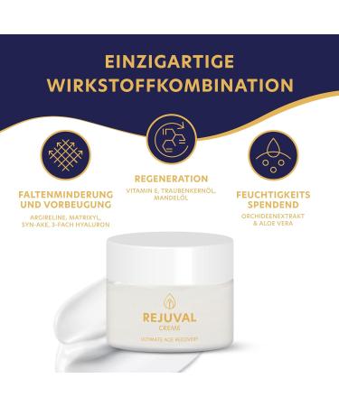 Rejuval Anti-Aging Cream - Organic Botox Cream with Argireline Matrixyl & Hyaluronic Acid - Instant Moisturizer & Anti-Fold Solution for Women - Perfect Gift - Buy Online on GoSupps.com