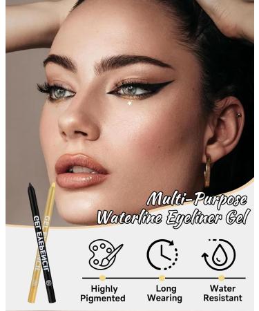  Lestpola Light Pink Glitter Eyeliner Waterproof Metallic Shimmer Gel Eyeliner with Pencil Sharpener Long Lasting Glitter Eyeshadow Silky Smooth Texture Shiny Eye Pen - Buy Online on GoSupps.com