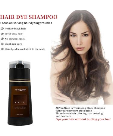 Instant Hair Dye Shampoo Hair Dye Shampoo Hair Color Shampoo Instant Hair Color Shampoo Instant Hair Dye Shampoo (Dark Brown) - Buy Online on GoSupps.com