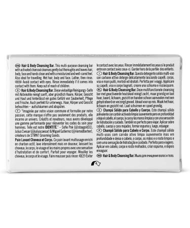 STMNT Grooming Goods Hair & Body Cleansing Bar 125g | SLS/SLES Sulfates Free | Moisturizing Formula w/Activated Charcoal | Travel Friendly - Buy Online on GoSupps.com