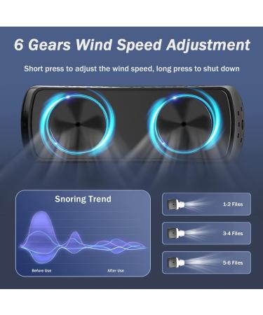 Smart Adjustable Anti Snore Device | USB Rechargeable Electric Snoring Stopper with Double Eddy Current Fan Design - Buy Online on GoSupps.com