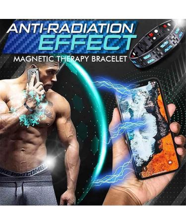 Power Magnetic Bracelet - Carbon Blue Magnetic Therapy Fit Plus for Improved Blood Circulation & Body Firming - International Shipping Available - Buy Online on GoSupps.com