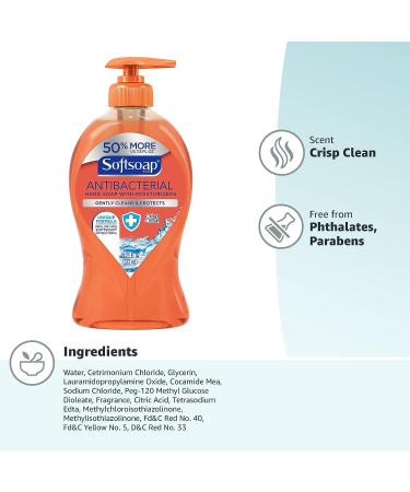 Softsoap Antibacterial Liquid Hand Soap Pump - Crisp Clean, 11.25 fl oz (Pack of 1) - Buy Online on GoSupps.com