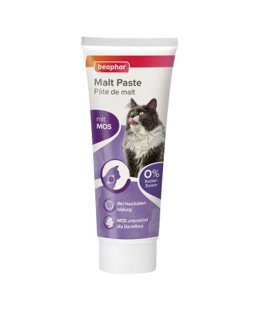Beaphar - Malt Paste for Cats - With Malt and MOS - MOS - MOS supports the intestinal flora - promotes the departure of swallowed hair - intestinal -gentle - 0% sugar additive - 250 g malt paste 250 gr