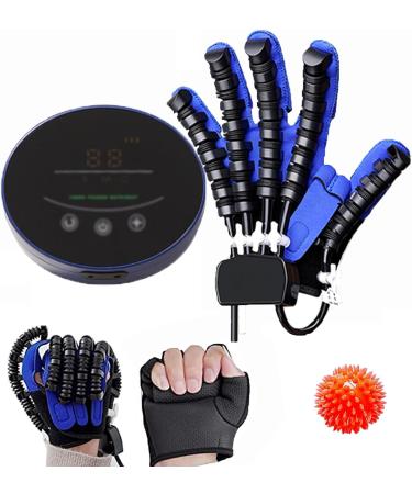 DZKJ Rehabilitation Robot Gloves Stroke Recovery Equipment Hand Grip Strengthener for Hemiplegia Stroke Paralysis Arthritis Patient Physical Arthritis Relieve Wrist Pain Left S