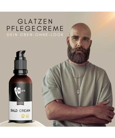 G ld's Bald Cream | 50ml Matting & Sun Protection LSF 25 | Men's After Shaving Care | UVA & UVB Filter | Octocrylene Free - International Shipping Available - Buy Online on GoSupps.com