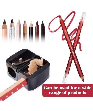 Universal Dual Eyeliner Sharpener Makeup 2 Pieces 2 Holes Dual Sharpener Eye Makeup Pencil Sharpener for Big & Small Sized Eye Pencil Sharpeners Eyebrow Pencil Sharpener Lip Liner Sharpener - Buy Online on GoSupps.com