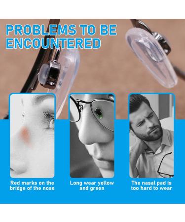 Push in Silicone Glasses Nose Pads 5 Pairs Screw On Spectacle Nose Pads Anti-Slip Soft Sunglasses Replacement Accessories Universal Eyeglass Presbyopic Eyewear Nose Bridge Pads Repair Tool Clear Clear-push in - Buy Online on GoSupps.com