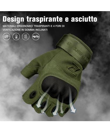 Free Soldier Tactical Outdoor Gloves for Men - Half-Finger Motorcycle & Climbing Gloves | Ideal for Airsoft Paintball & Military Use - Buy Online on GoSupps.com