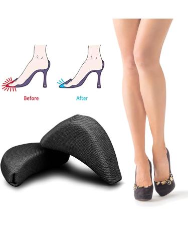 Adjustable Soft Sponge Shoe Fillers | Big Toe Plug Inserts for High Heels | Unisex Foot Pain Relief | Black, 2 Pairs - Buy Online on GoSupps.com