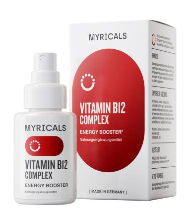 Myricals vitamin B12 Complex Premium Spray Liquid ranges for 7 months 5-fold-up recording patented technology made in Germany ideal for the immune system more energy & nerve health