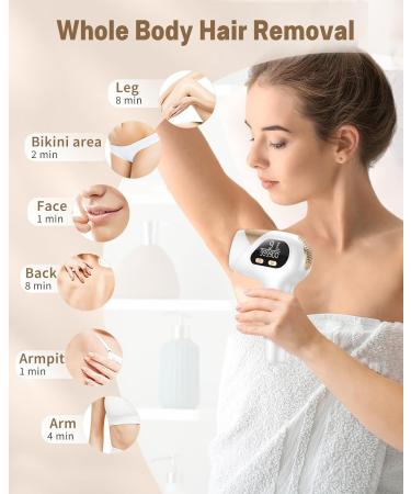 Buy Latest 3 in 1 IPL Hair Removal Device - 999 900 Pulses 9 Energy Levels Pain-Free | Best for Men & Women - Face Armpits Legs Body - Buy Online on GoSupps.com